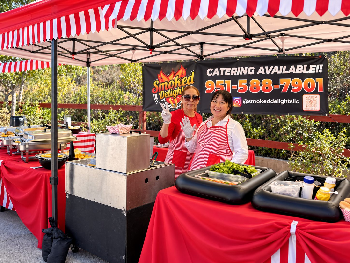 Smoked Delights catering booth