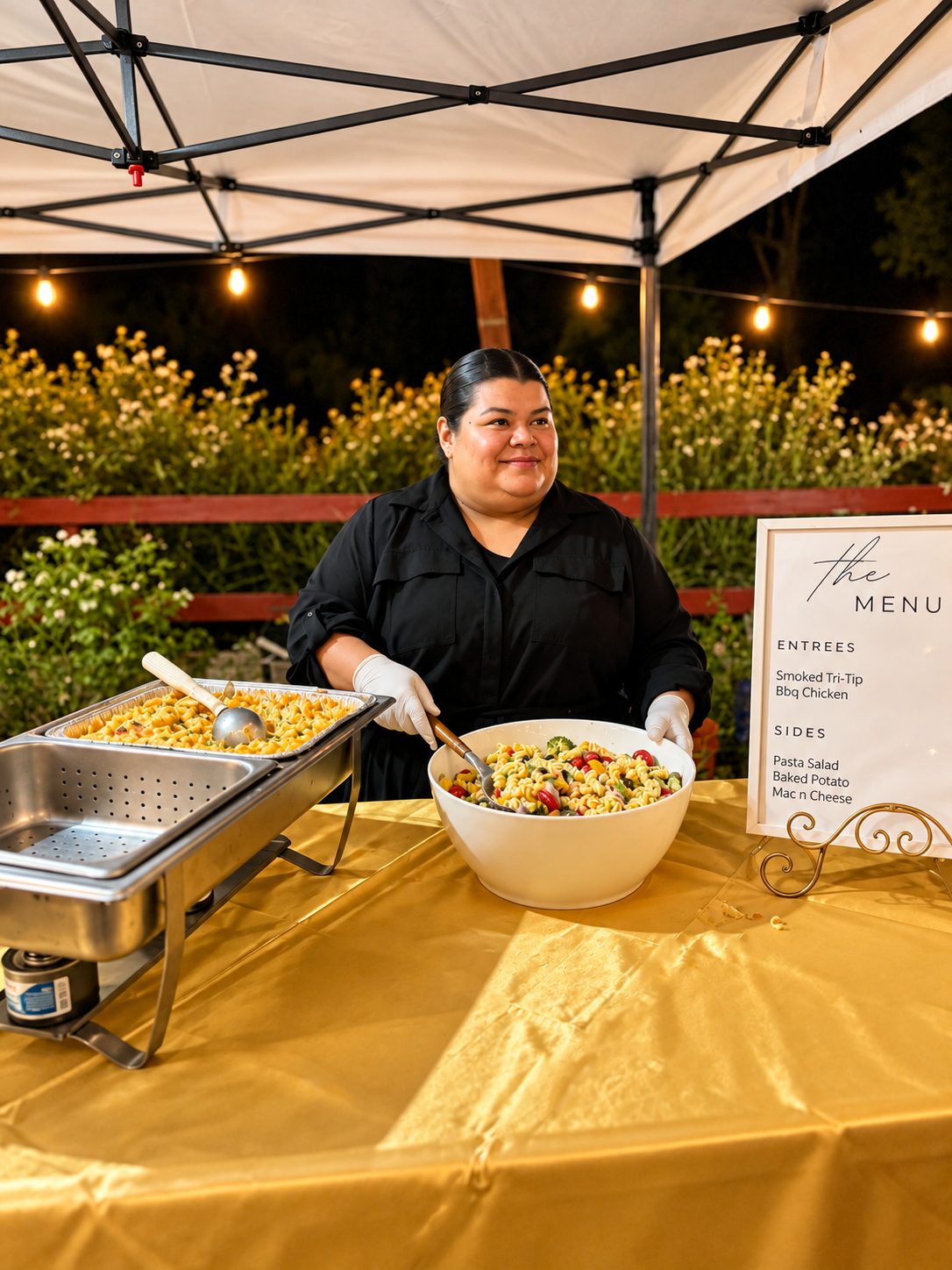 Wedding buffet setup